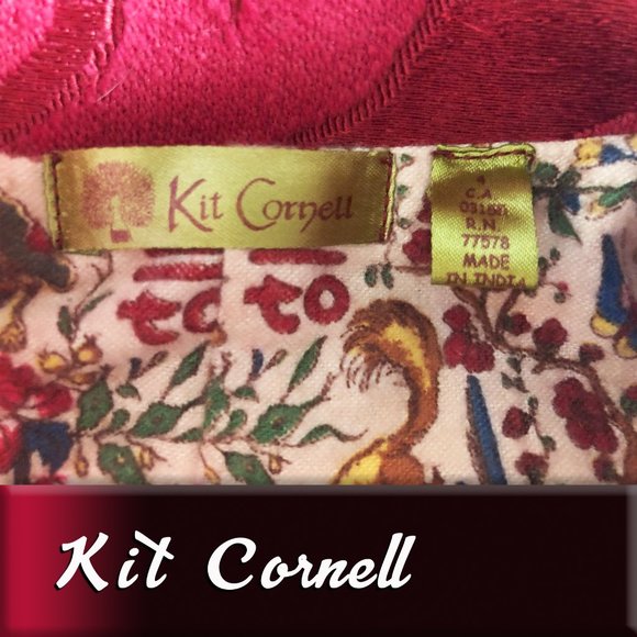 Kit Cornell Made in India Red 3/4 length brocade embroidered dress jacket Small - Picture 4 of 7